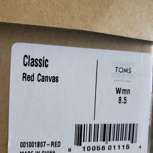 Red classic canvas woman's TOMS
